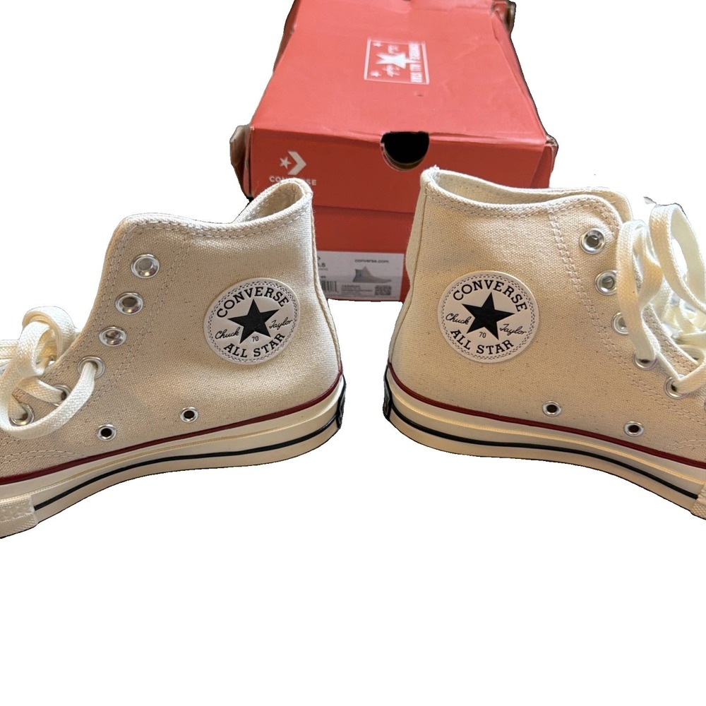 NEW Converse Chuck 70 High Parchment Canvas Sneakers Unisex Mens 6.5 Women's 8.5